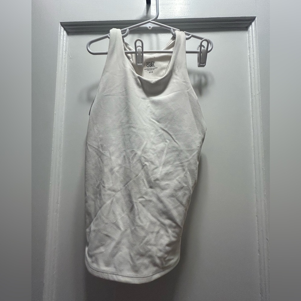 Athleta Girl White Tennis Top NWOT